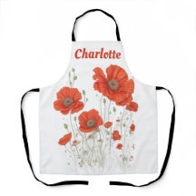 Orange Poppy Blume Personalisiert