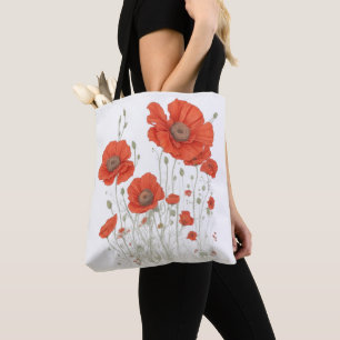 Orange Poppy Blume Tasche