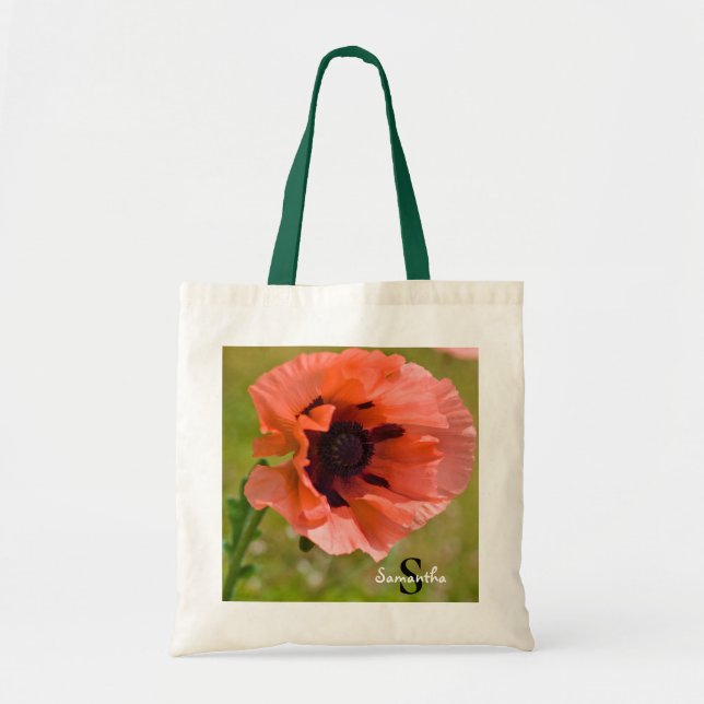 Orange Poppy Blume Tote Tasche (Vorne)