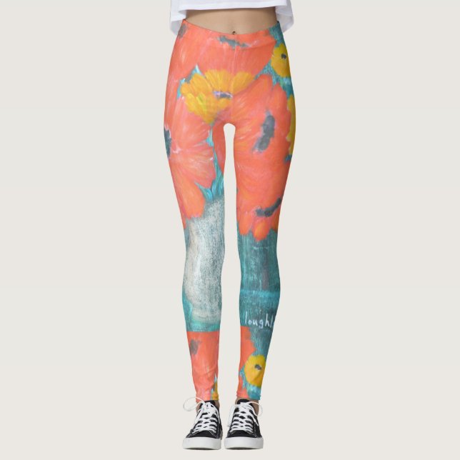 Orange Poppy Leggings (Vorderseite)
