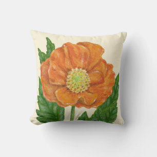 Orange Poppy Quadratkissen Kissen