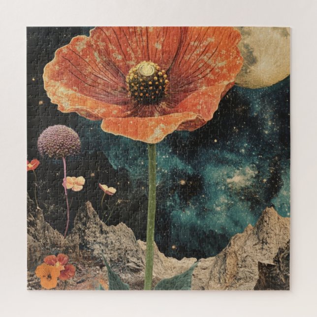Orange Poppy Under Moonlight (Vertikal)