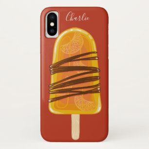 Orange Popsim individuelle Name iPhone X Hülle
