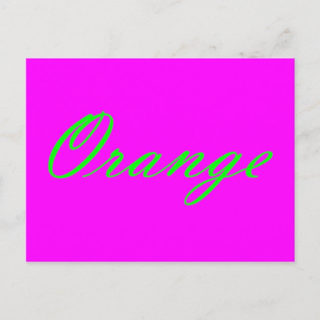 Orange Postkarte (Vorderseite)