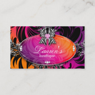 Orange pourpre d'arc de bijoux de carte de visite