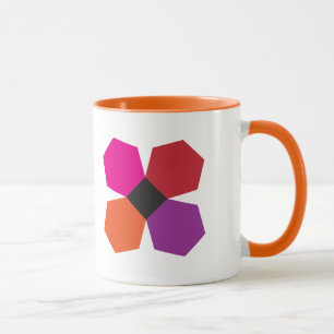 Orange PPE-Blumenblock-Kaffee-Tasse Tasse