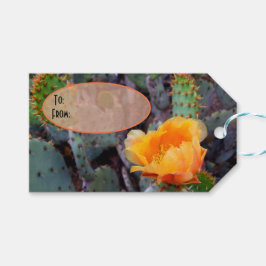Orange Prickly Pear Opuntia Cactus Blume Foto Geschenkanhänger