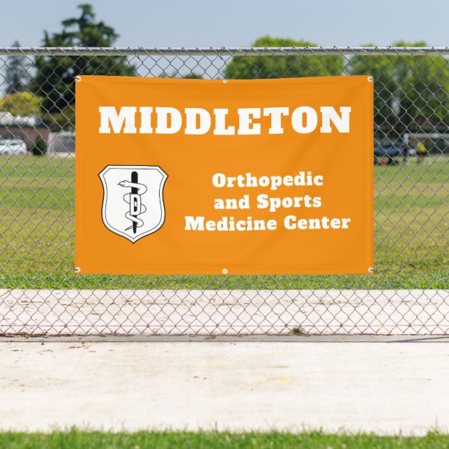 Orange Promotional Business Banner with Logo (InSitu)