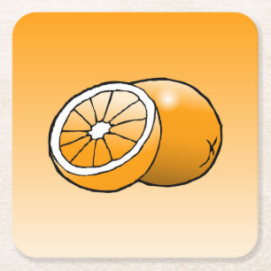Orange Pulp Pappuntersetzer Rechteckiger Pappuntersetzer