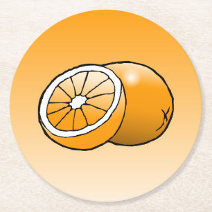 Orange Pulp Pappuntersetzer Runder Pappuntersetzer