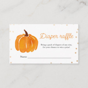 Orange Pumpkin   Babydusche   Windelrumpf Begleitkarte