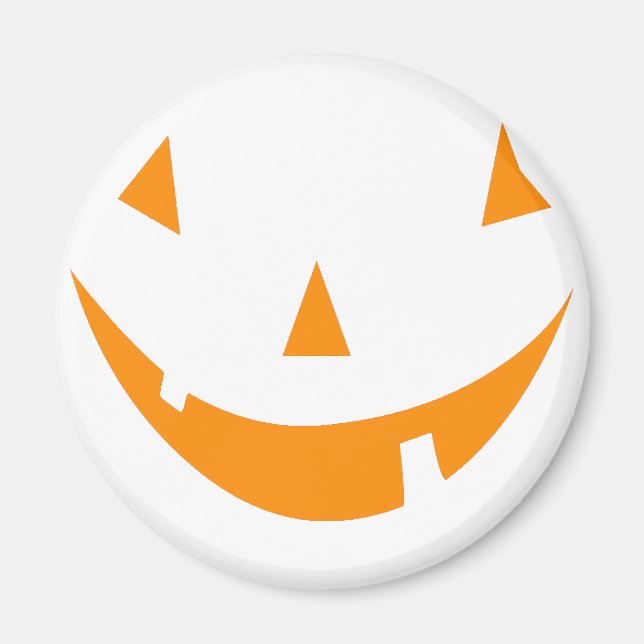 Orange Pumpkin Face Magnet (Vorne)