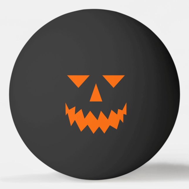 Orange Pumpkin Face Ping Pong Ball Tischtennisball (Vorderseite)