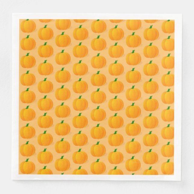 Orange Pumpkin Halloween Pattern Serviette (Vorderseite)