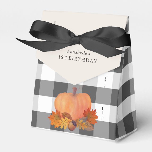 Orange Pumpkin Herbstlaubs Birthday Fevor Box Geschenkschachtel (Vorderseite)