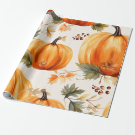 Orange Pumpkin ist auf dem Weg Autumn Baby Shower Geschenkpapier