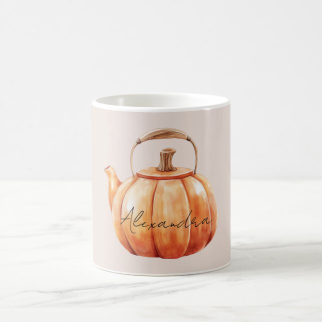 Orange Pumpkin Kettle Kaffeetasse (Mittel)