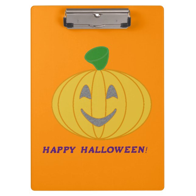Orange Pumpkin Klemmbrett (Vorderseite)