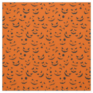 Orange Pumpkin lächelt glücklich Halloween Moderne Stoff