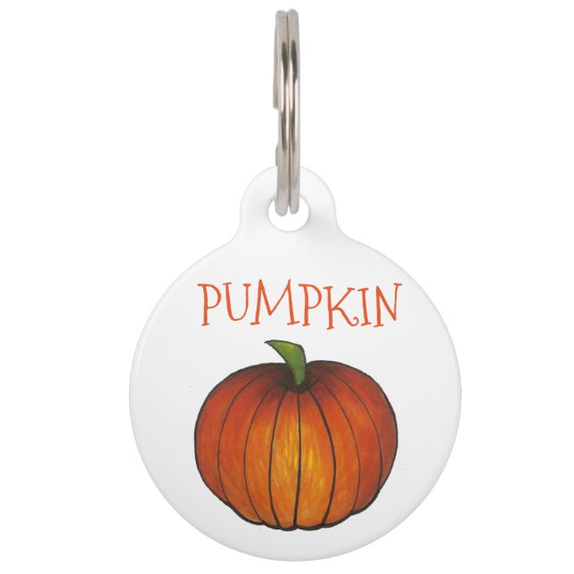 Orange Pumpkin Patch Erntedank Halloween Fall Tiermarke (Vorderseite)