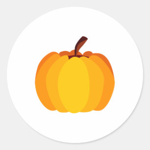 Orange Pumpkin Runder Aufkleber