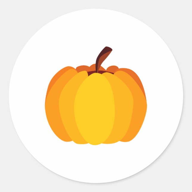Orange Pumpkin Runder Aufkleber (Vorderseite)