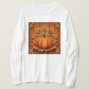 Orange Pumpkin White T - Shirt