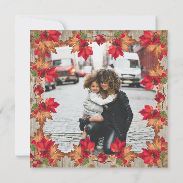 Orange Pumpkins Autumn Herbstlaub (Rückseite)