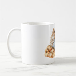 Orange Pumpkins Girl with Book Kaffeetasse