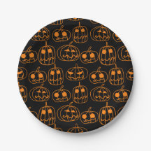 Orange Pumpkins Halloween Pattern