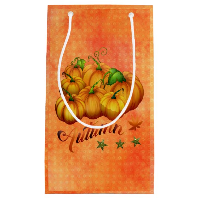 Orange Pumpkins Kleine Geschenktüte (Vorderseite)