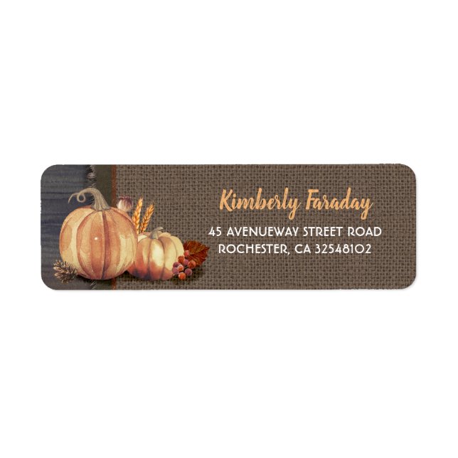 Orange Pumpkins Rustic Fall Party (Vorne)