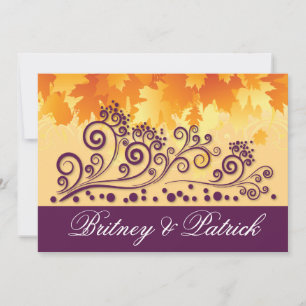 Orange Purple Fall quitte les invitations de maria