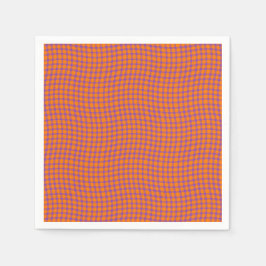 Orange Purple Plaid Checker Seamless Pattern Serviette