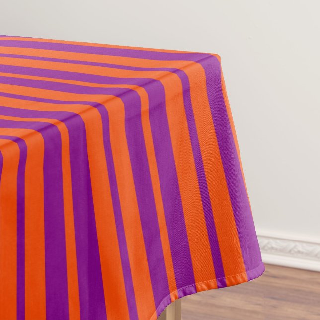 Orange Purple Stylish Stripes Pattern Design  Tischdecke (Von Creator hochgeladen)