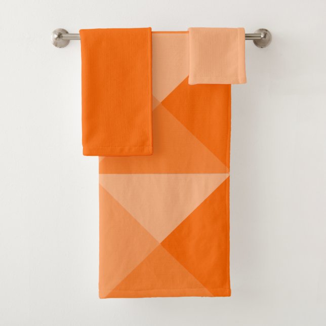 Orange Pyramids Badetuch Set (Insitu)