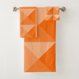 Orange Pyramids  Badhandtuch Set