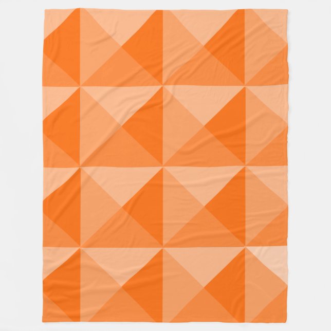 Orange Pyramids Fleecedecke (Vorderseite)