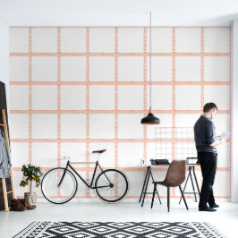 Orange quadratische Linien geometrischer quadratis Tapete