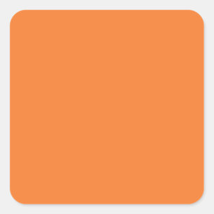 Orange Quadratischer Aufkleber