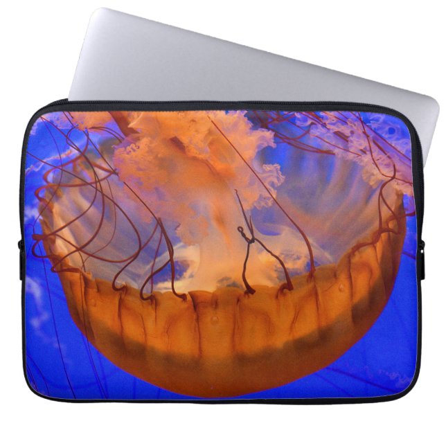 Orange Quallen Laptop-Hülle | Ocean Tech Case (Vorderseite)