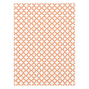 Orange Quatrefoil Muster Tischdecke