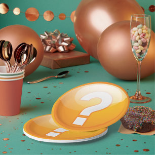 Orange Question Mark Paper-Teller Pappteller