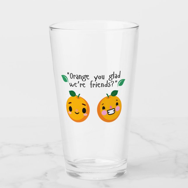 ORANGE QUOTE GLAS (Vorderseite)