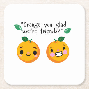 ORANGE QUOTE RECHTECKIGER PAPPUNTERSETZER
