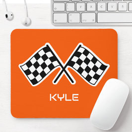 Orange-Racing-Individuelle Name mit kontrollierter Mousepad