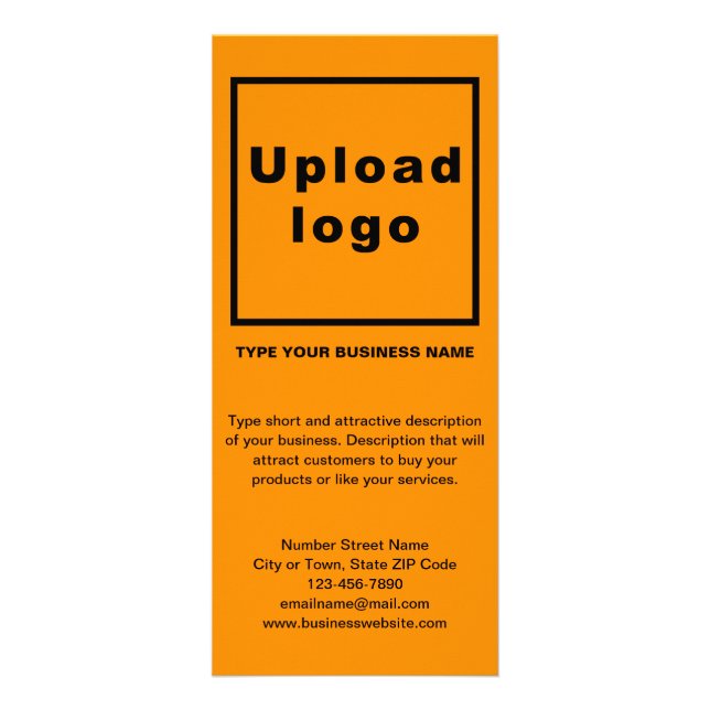 Orange Rack Card Werbekarte (Vorne)