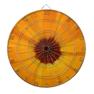Orange Rain Daisy Dart Board Dartscheibe
