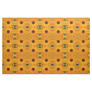 Orange Rain Daisy Gemustertes Gewebe der Blume Stoff