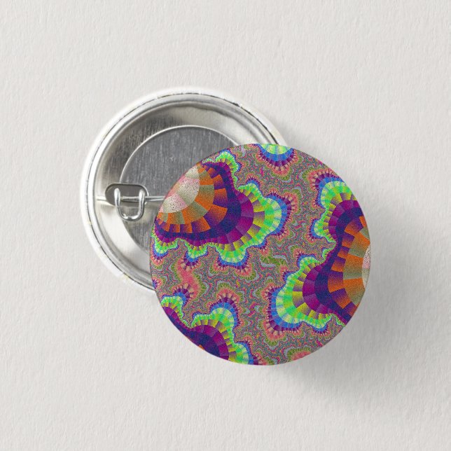 Orange Rainbow Gear Button (Vorne & Hinten)